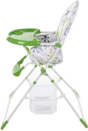 FUN BABY Krzesełko do karmienia dzieci, rozkładane - Basic- zielone 5