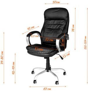 Krzesło biurowe Imaggio Fotel biurowy VIP MASSERANO czarny + gratis ! 7