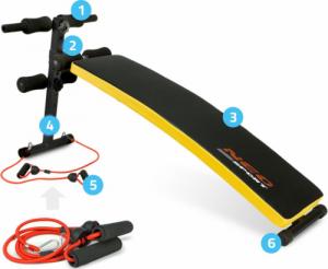 NEO SPORT Ławeczka skośna do ćwiczeń z ekspanderami NS-08G czarna 7
