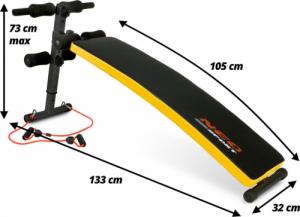NEO SPORT Ławeczka skośna do ćwiczeń z ekspanderami NS-08G czarna 10