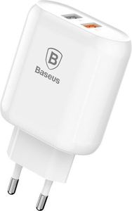 Ładowarka Baseus Baseus ładowarka sieciowa 2x USB Bojure 23W QC 3.0 EU biała 1