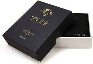 Solier Cienki skórzany męski portfel z bilonówką SOLIER SLIM BRĄZ 7