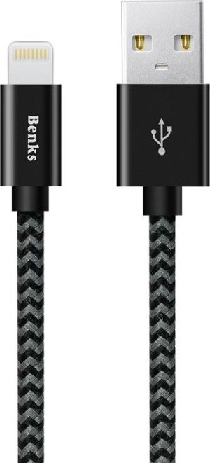 Kabel USB Benks USB-A - 1.8 m Czarny (26646-uniw) 1