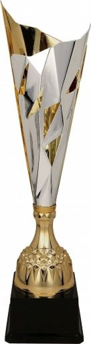 Victoria Sport Puchar metalowy srebrno-złoty 3137B 1