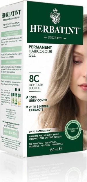 Herbatint  Naturalna Trwała Farba do Włosów Seria C Popielata nr 8C - Jasny Popielaty Blond 1