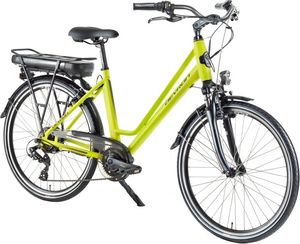 Rower elektryczny Devron Miejski rower elektryczny Devron 26122 - model 2018 Kolor Żółty, Rozmiar ramy 18" 1