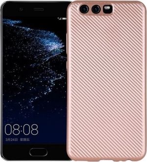 Etui Carbon Fiber Huawei P10 różowo -złoty/rose gold 1