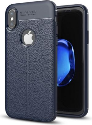 Etui Grain Leather iPhone X niebieski /blue 1