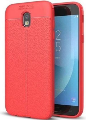 Etui Grain Leather Samsung J7 J730 2017 czerwony/red 2