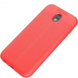 Etui Grain Leather Samsung J7 J730 2017 czerwony/red 1