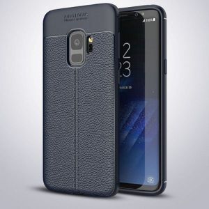 Etui Grain Leather Samsung S9 G960 niebieski/blue 1