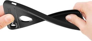 Etui Grain Leather iPhone 8 czarny/black 4