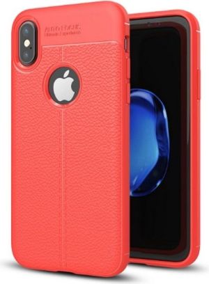 Etui Grain Leather iPhone X czerwony/red 1