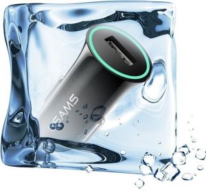 Ładowarka Usams USAMS Ład. sam. 1xUSB 1,2A Trumpet czarny/black CC36GC01 5