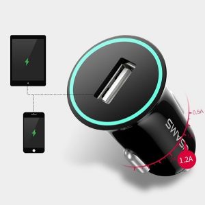 Ładowarka Usams USAMS Ład. sam. 1xUSB 1,2A Trumpet czarny/black CC36GC01 6