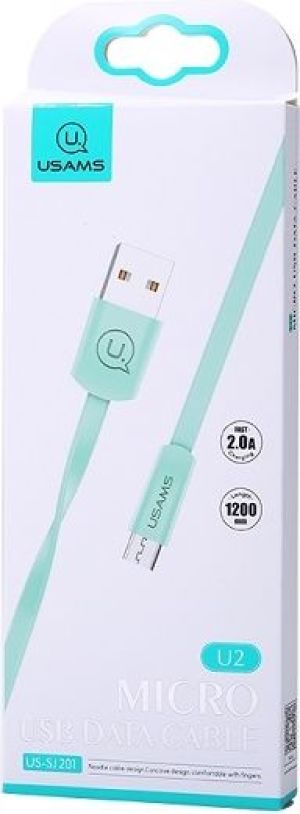 Kabel USB Usams USB-A - microUSB 1.2 m Niebieski (SJ201MIC04) 3