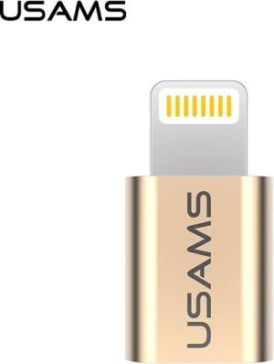 Adapter USB Usams Lightning - microUSB Złoty  (IPTMIC01) 1