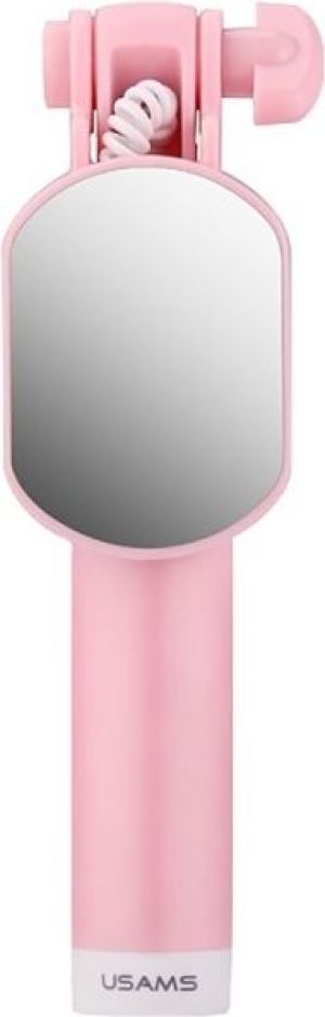 Selfie stick Usams USAMS Selfie Stick Mini Mirror 3,5mm różowy/pink ZB3002 (US-ZB030) 2