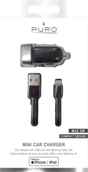 Ładowarka Puro Mini 1x USB-A 1 A  (MCHUSBAPLTCBLK) 1