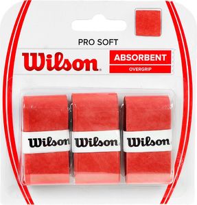 Wilson Owijka Pro Soft Absorbent Overgrip 3szt. czerwona (WRZ4040OR) 1