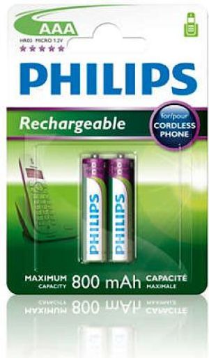 Philips Akumulator Multilife AAA / R03 800mAh 2 szt. 1