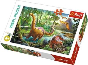 Trefl Puzzle, 60 elementów - Wędrówki dinozaurów (GXP-645413) 1