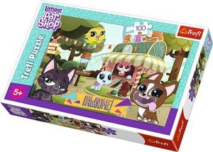 Trefl Puzzle, 100 elementów - Littlest Pet Shop, Zabawa w parku (GXP-645416) 1