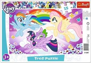 Trefl Puzzle ramkowe 15 elementów - My Little Pony, Zabawa kucyków (GXP-645265) 1