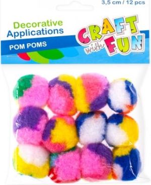 Craft with Fun Ozdoba pompon 12szt. (411441) 1
