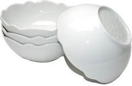 Alessi Zestaw 4 szt miseczek z białej porcelany z motywem dekoracyjnym 530 ml średnica: 15 cm (8003299319015) 2