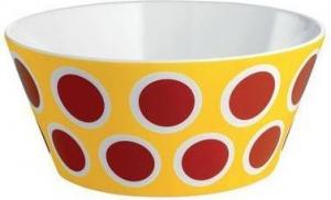 Alessi Miska Circus z porcelany żółta czerwone kropki średnica 16cm (8003299404995) 1