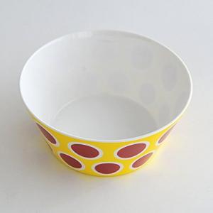 Alessi Miska Circus z porcelany żółta czerwone kropki średnica 16cm (8003299404995) 2