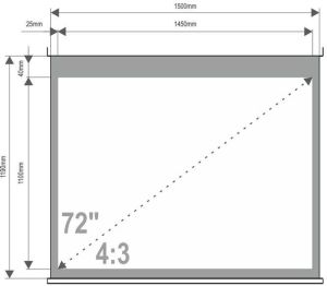 Ekran do projektora 4World 08144 3