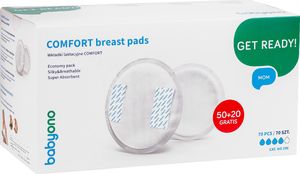 BabyOno 296-WKŁADKI LAKTACYJNE COMFORT 50+20 GRA TIS 2