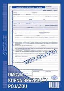 Michalczyk & Prokop Umowa Kupna-Sprzed.Pojazdu (650-1 DRUK) 1