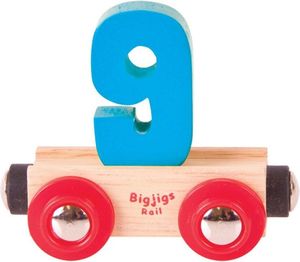 BigJigs Wagonik cyferka 9 1