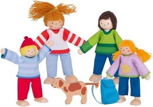 Goki Rodzinka na wakacjach - drewniane lalki do domku (51863) 1
