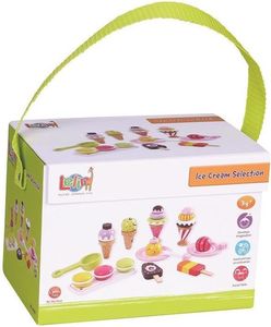 Lelin Drewniane lody zestaw lodów 25 sztuk 2