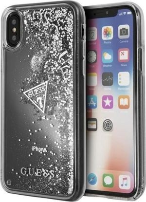 Guess Etui Glitter Liquid do iPhone X, srebrny (GUHCPXGLUFLSI) 1