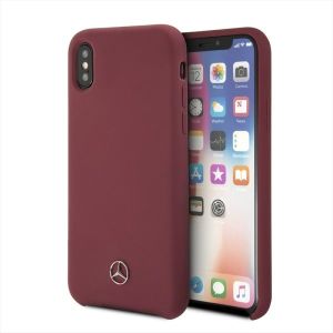 Mercedes iPhone X hard case czerwony (MEHCPXSILRE) 1