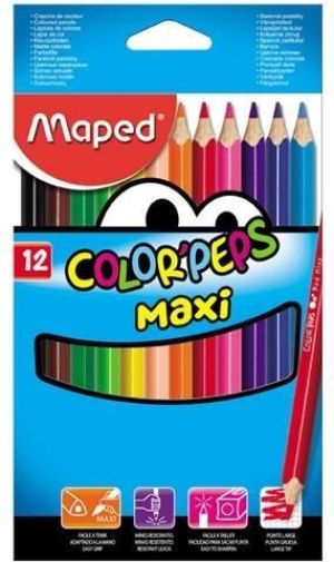 Maped Kredki Colorpeps maxi trójkatne 12 kolorów MAPED 1