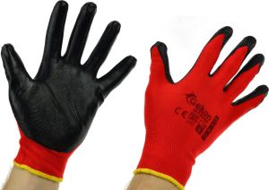 Geko Rękawice ochronne GEKO r.8 /RED Nitryl/(12/300) 2