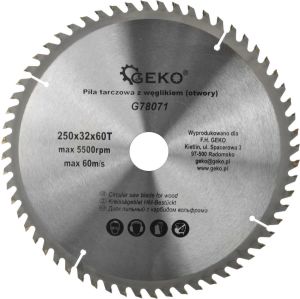 Geko Tarcza do drewna 250x32x60T(otwory)(25) 1