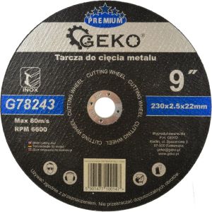 Geko tarcza do cięcia metalu PREMIUM 230x2.5 Inox (G78243) 1