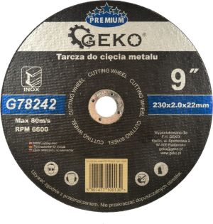 Geko tarcza do cięcia metalu Premium 230x2 Inox (G78242) 1