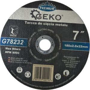 Geko tarcza do cięcia metalu Premium 180x2 Inox (G78232) 1
