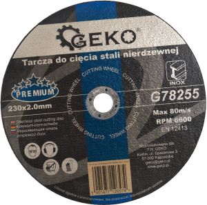 Geko tarcza do cięcia stali nierdzewnej PREMIUM 230x2.0 (G78255) 1