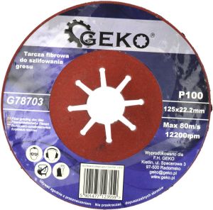 Geko tarcza fibrowa do szlifowania gresu 125mm P100 (G78703) 1