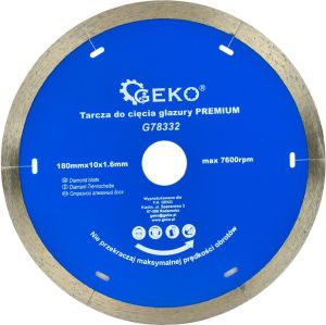 Geko tarcza do cięcia glazury 180mm x 10x1.6mm (G78332) 1