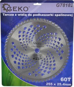 Geko Tarcza z widią do podkaszarki spalinowej 255x25,4mmx60T (50) 3